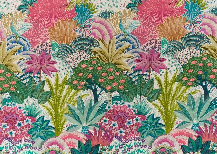 Kolkata, Flamingo - Fabric Only - Image 3